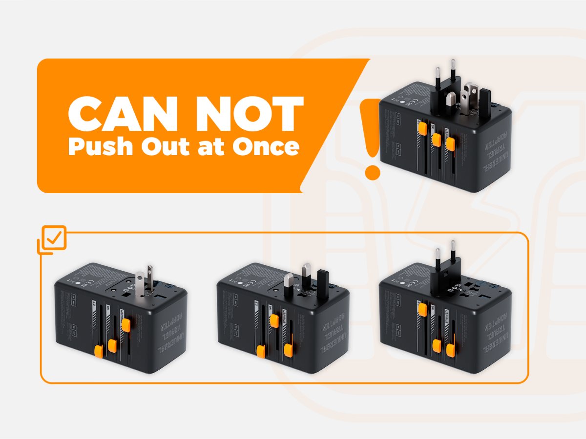 TESSAN 140W Universal Travel Adapter With USB Ports, GaN Fast Charging (Type C/G/A/I)