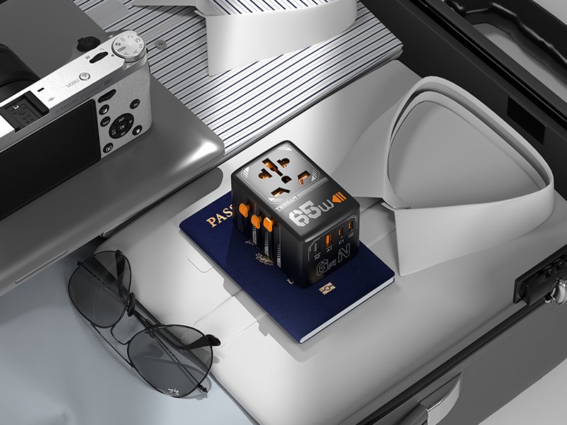 TESSAN 65W Universal Travel Plug with 2USB-A and 2 USB-C