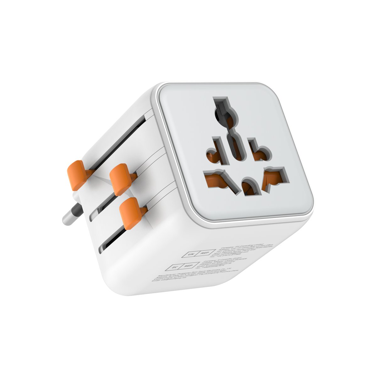 TESSAN Global Mini Universal Travel Adapter Black/White For 150+ Countries
