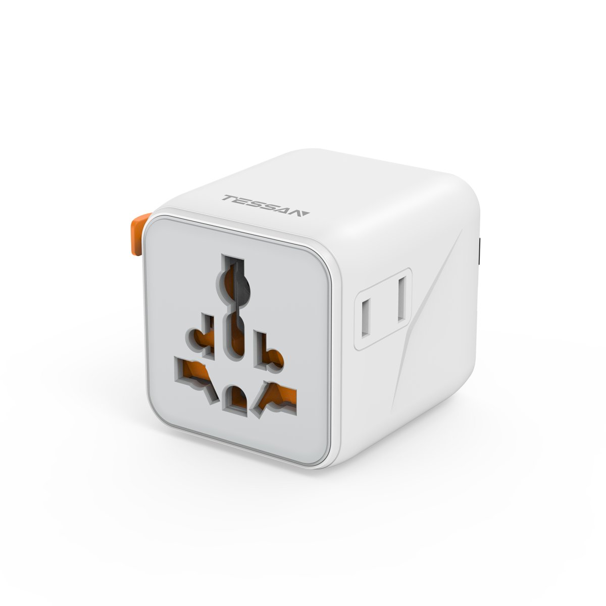 TESSAN Global Mini Universal Travel Adapter Black/White For 150+ Countries