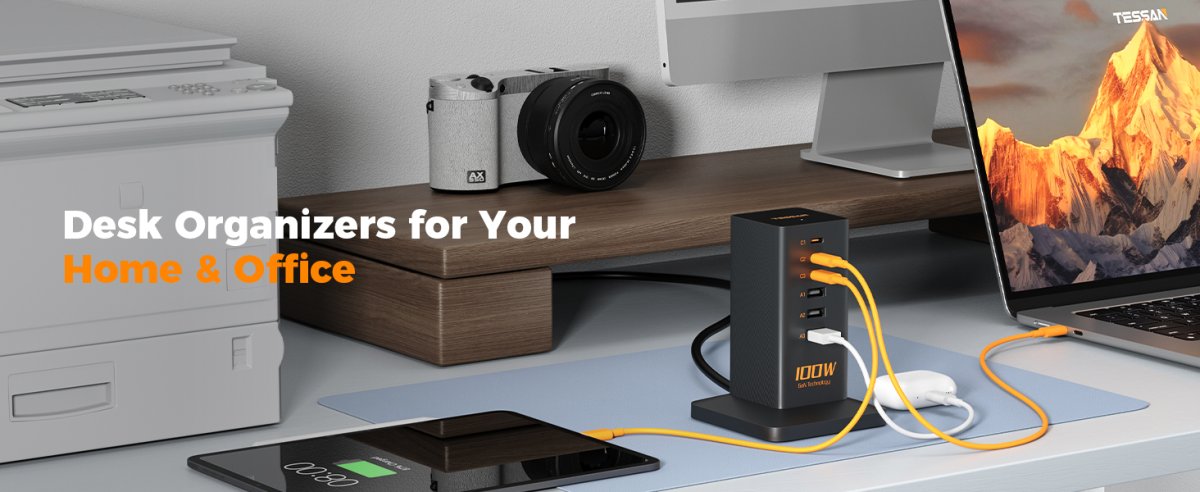 Tessan US /Canada /Mexico 6-in-1 Charging Station Tower Charger with 6 USB Ports
