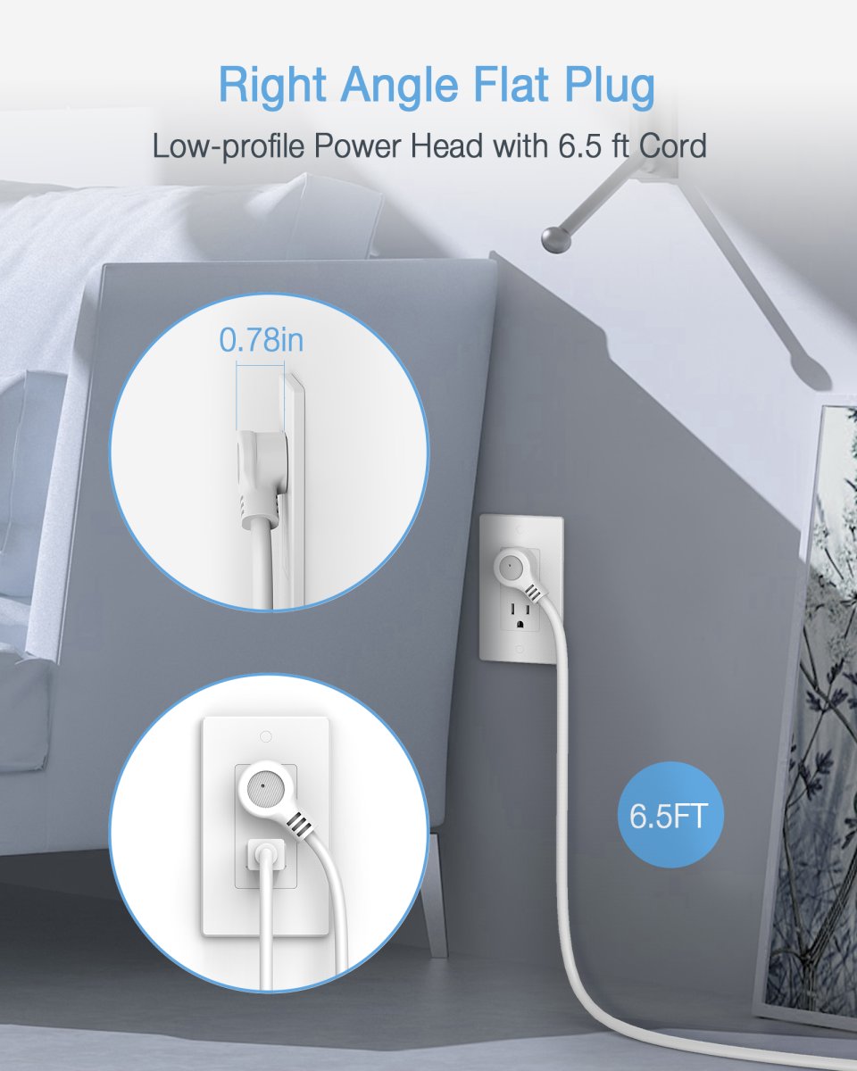 Tessan US/ Canada/ Mexico Power Strip with USB 6 FT Extension Cord 1050J Surge Protector Charging Station