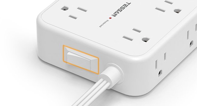 Tessan US/ Canada/ Mexico Surge Protector Power Strip 5 FT with 8 Outlets 3 USB