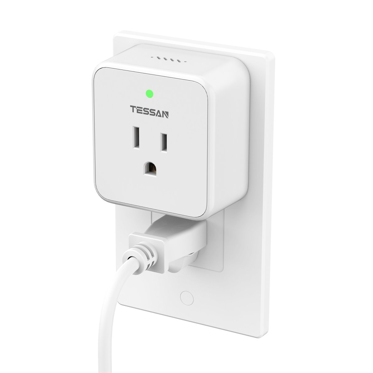 Tessan US/ Canada/ Mexico Voice Control Outlet, Wireless Remote Control Electrical Outlet, 10A/1250W